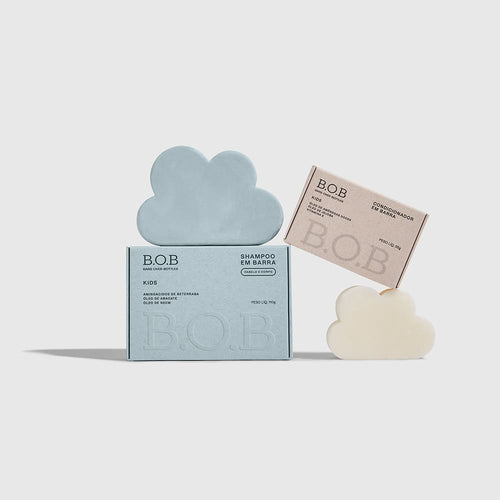 dupla de shampoo e condicionador infantil B.O.B