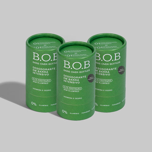 Trio Desodorante Verbena, Cedro e Carvão Pele Sensível