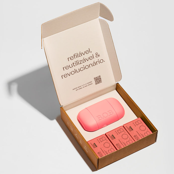 Starter Kit Desodorante Refil Rosa +Pasta de Dente Natural brinde
