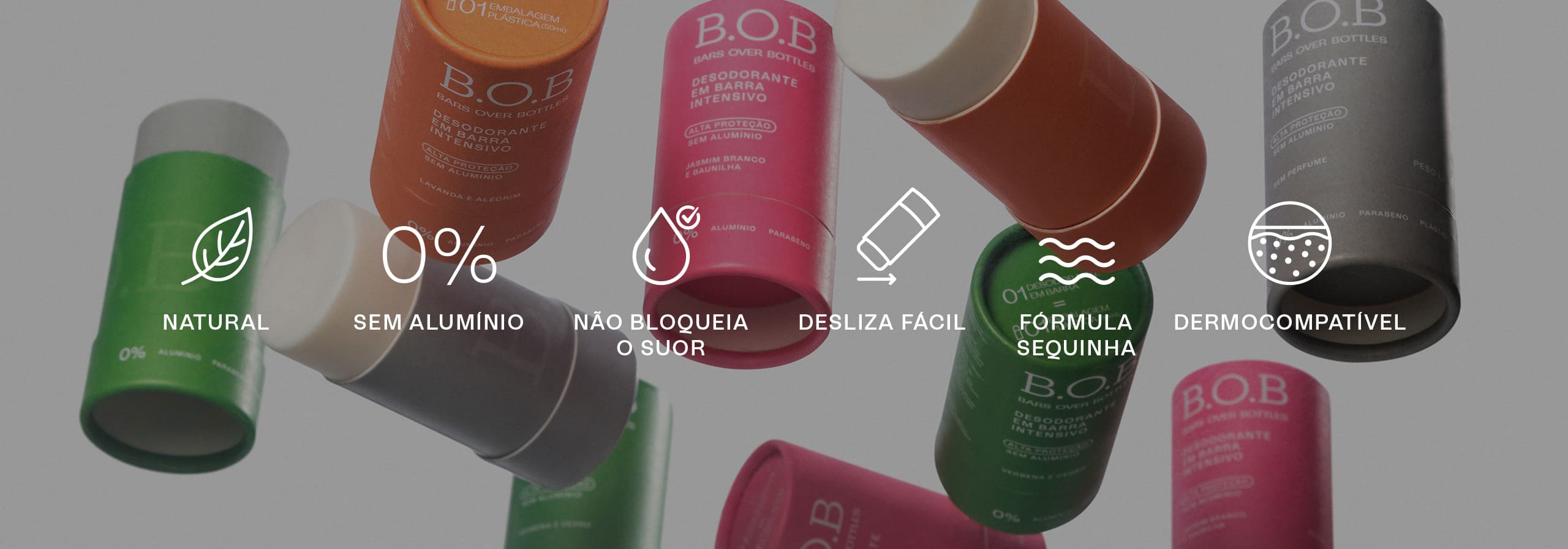 Desodorante sem aluminio B.O.B em promocao